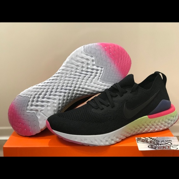 Nike Other - NEW Nike Epic React Flyknit 2 Be True Black Pink